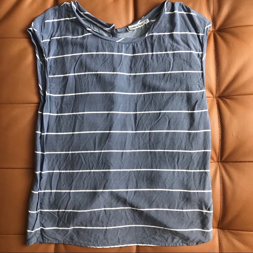 Blue Striped Abercrombie Top